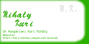 mihaly kuri business card